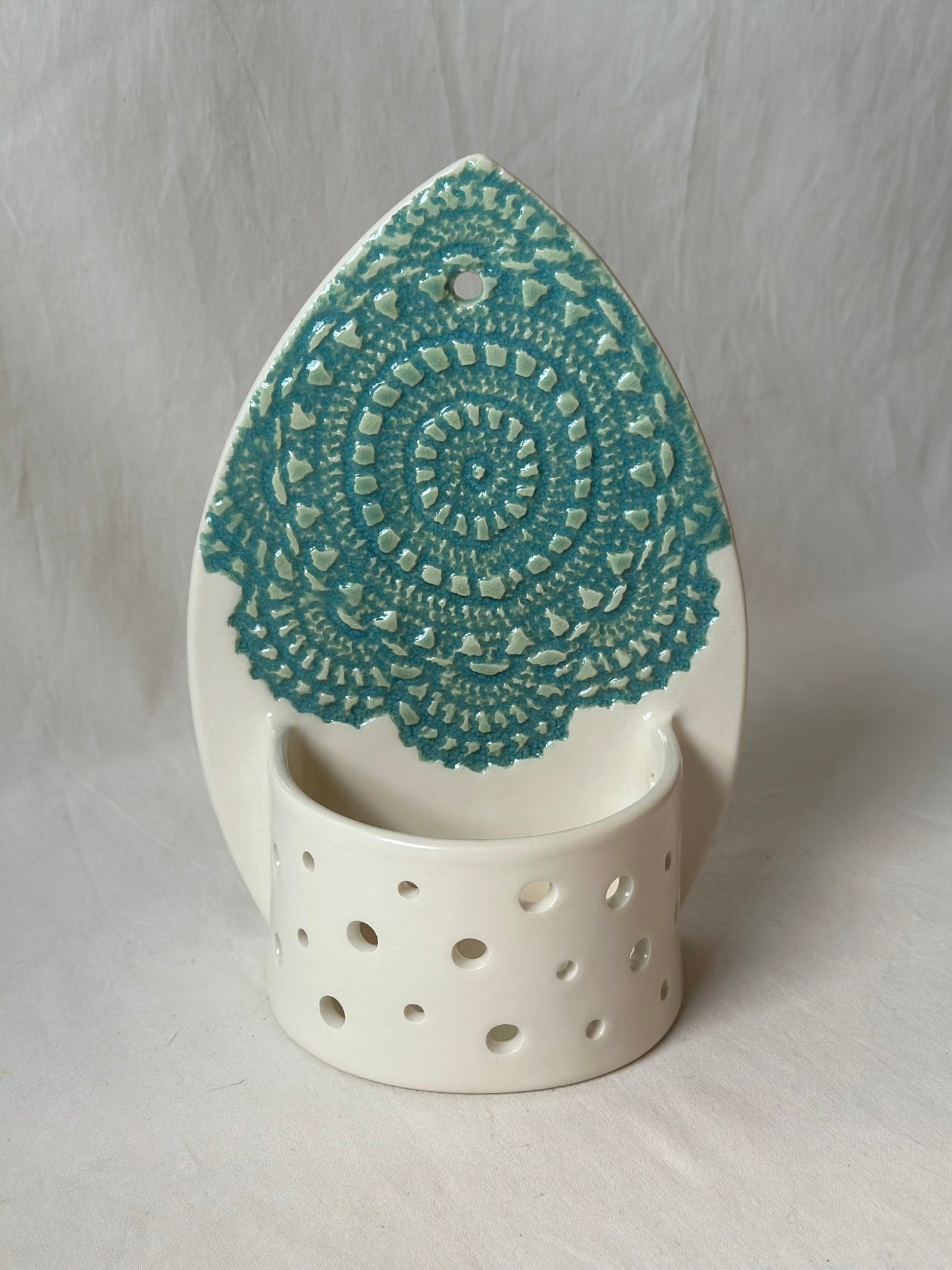 Textured Wall Hanging Candle Holder