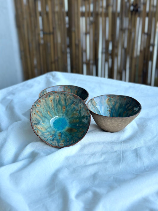 Set of 3 Handmade Ceramic Bowl Set