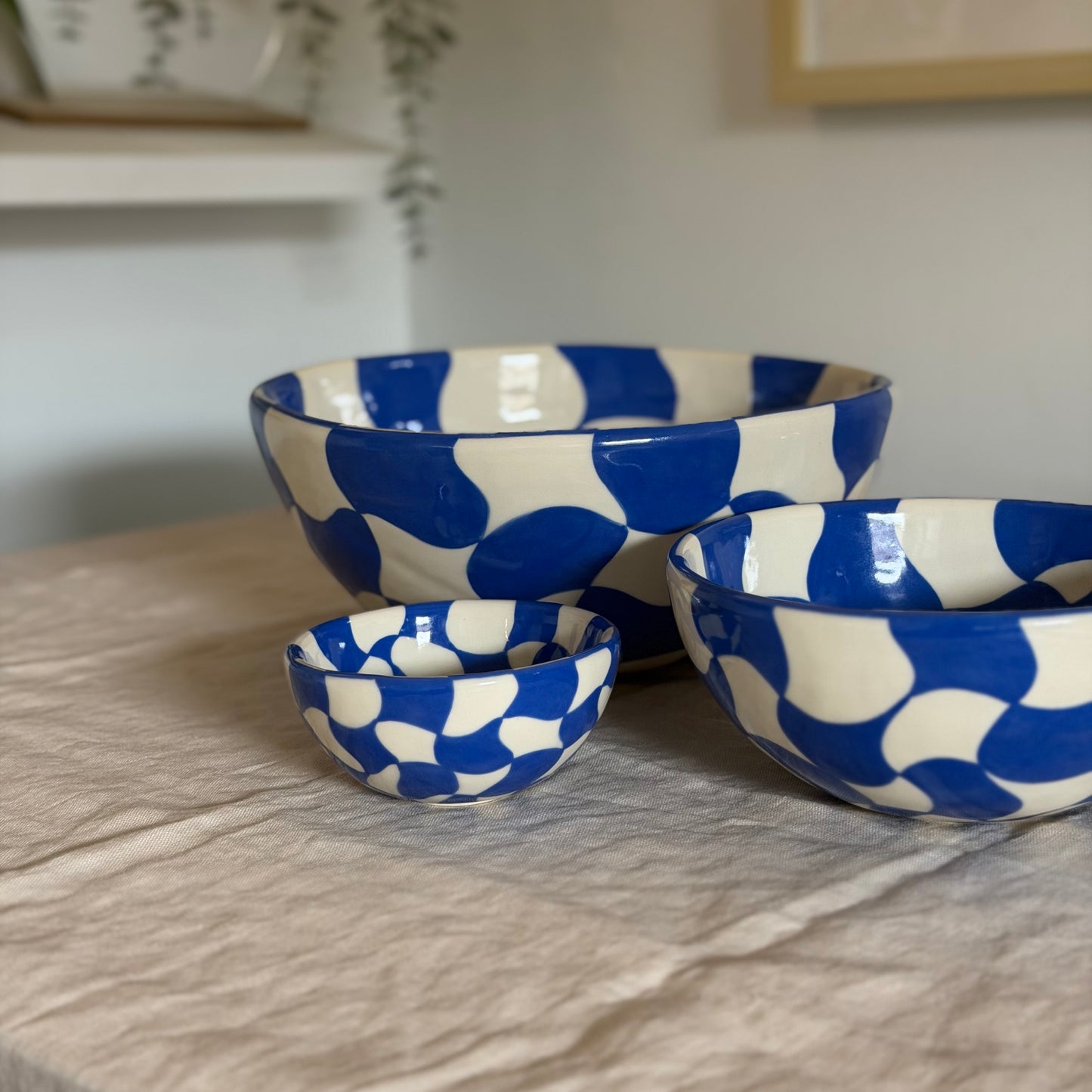 Wavy Checkered Bowls