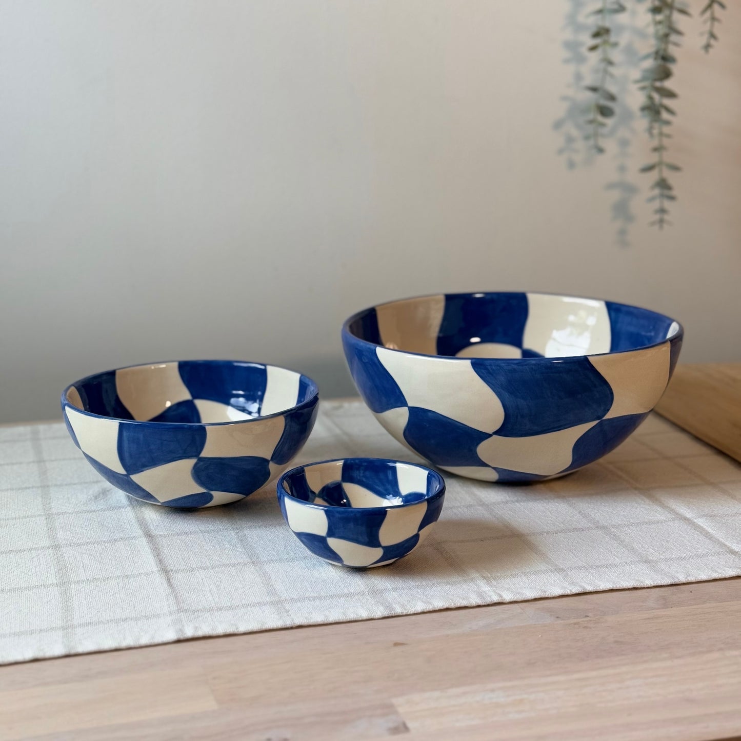 Wavy Checkered Bowls