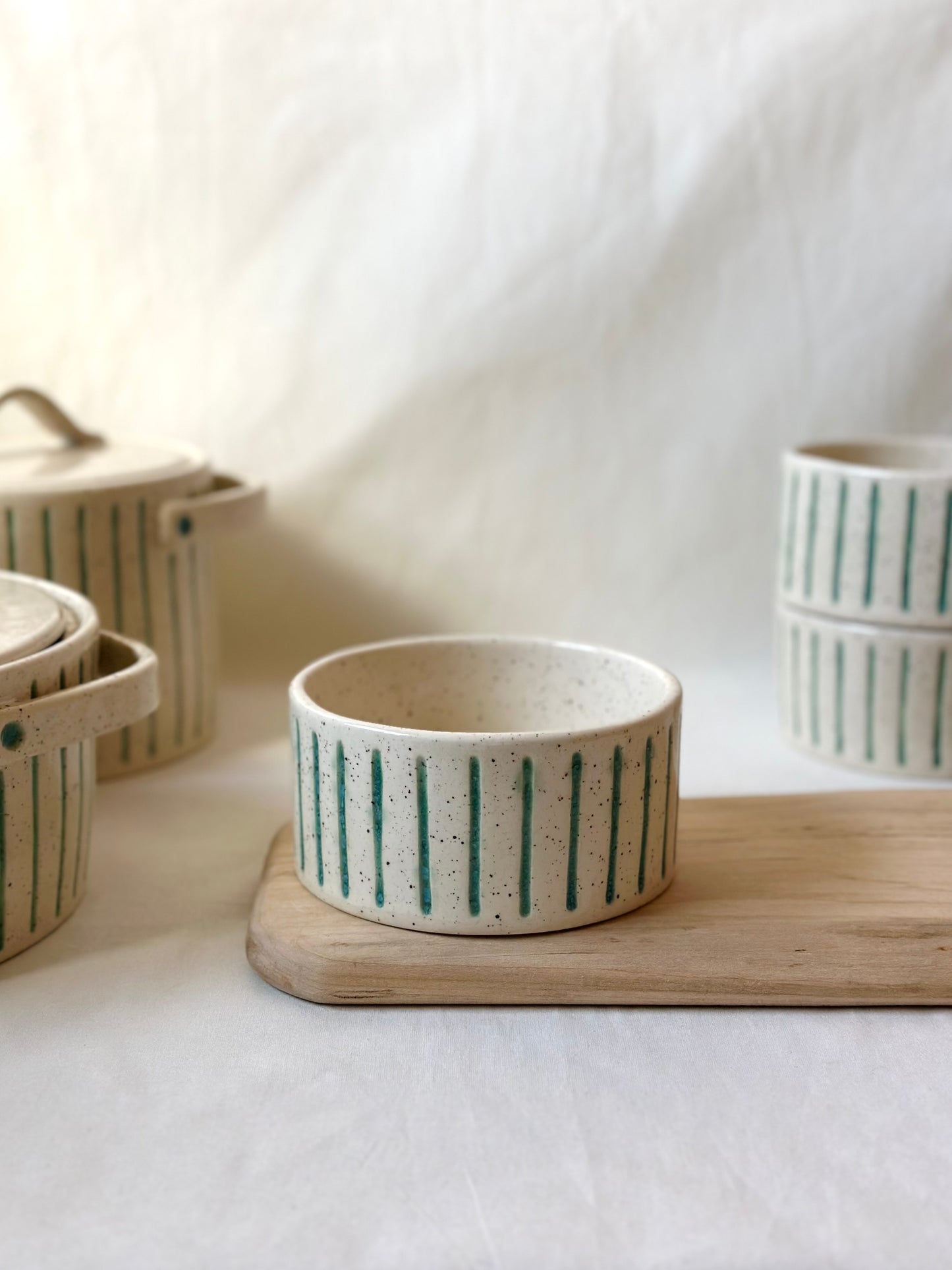 Speckled Striped Bowls