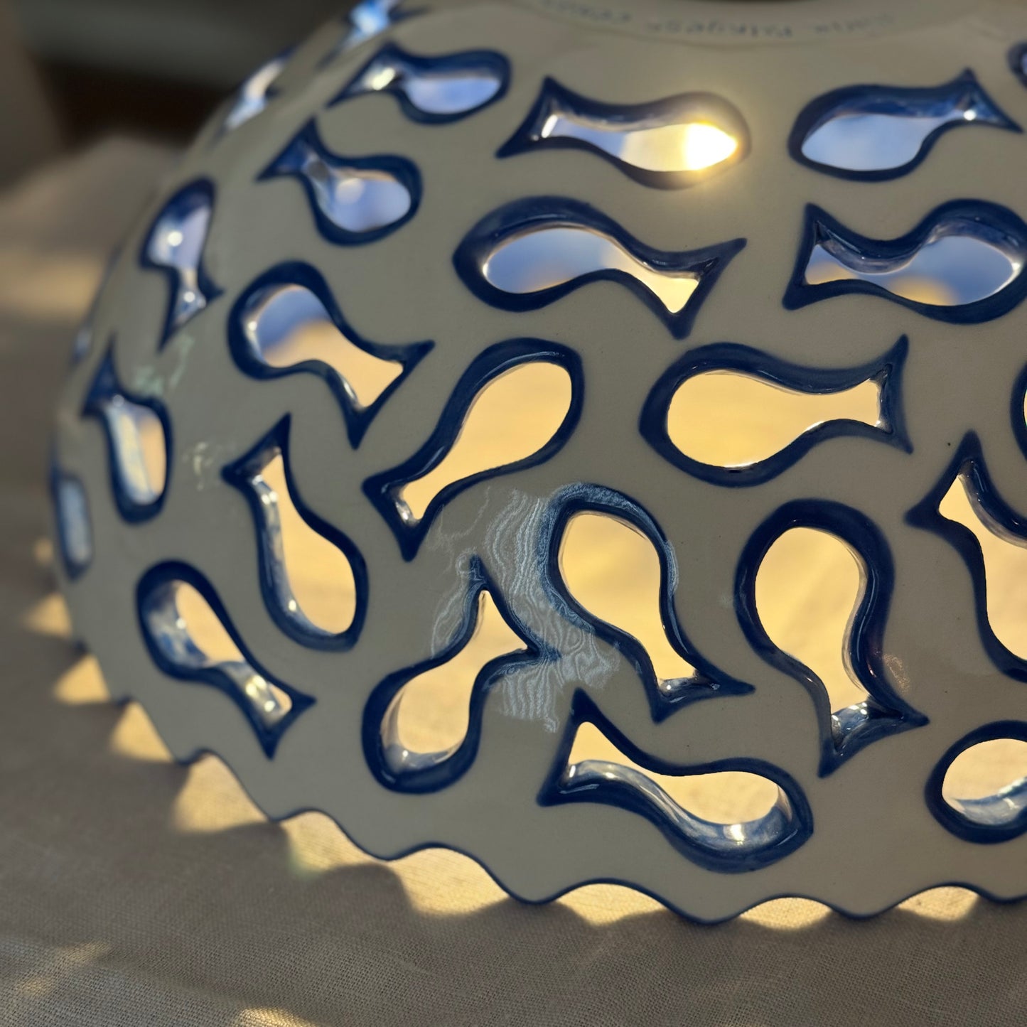 Cobalt Blue Fish Pendant Light