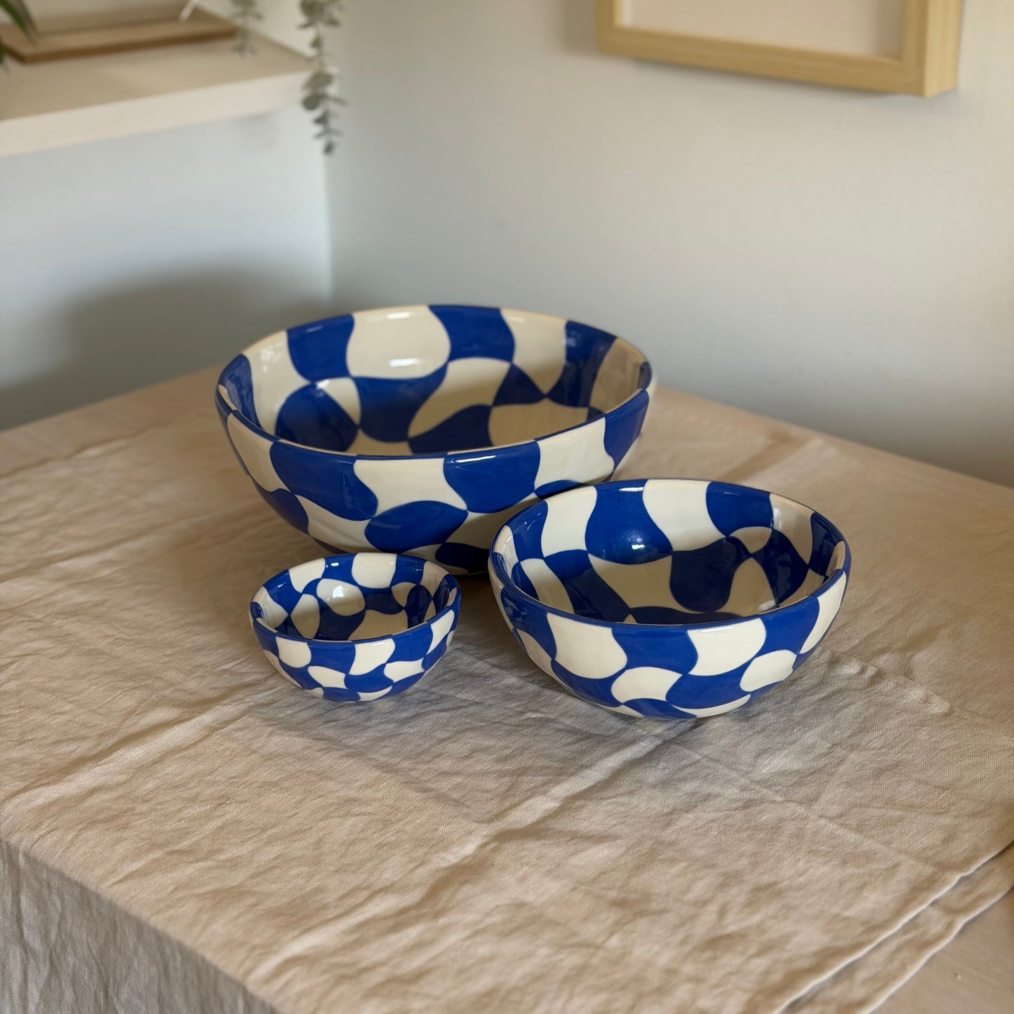 Wavy Checkered Bowls