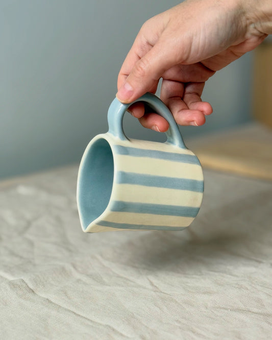 Blue Striped Creamer