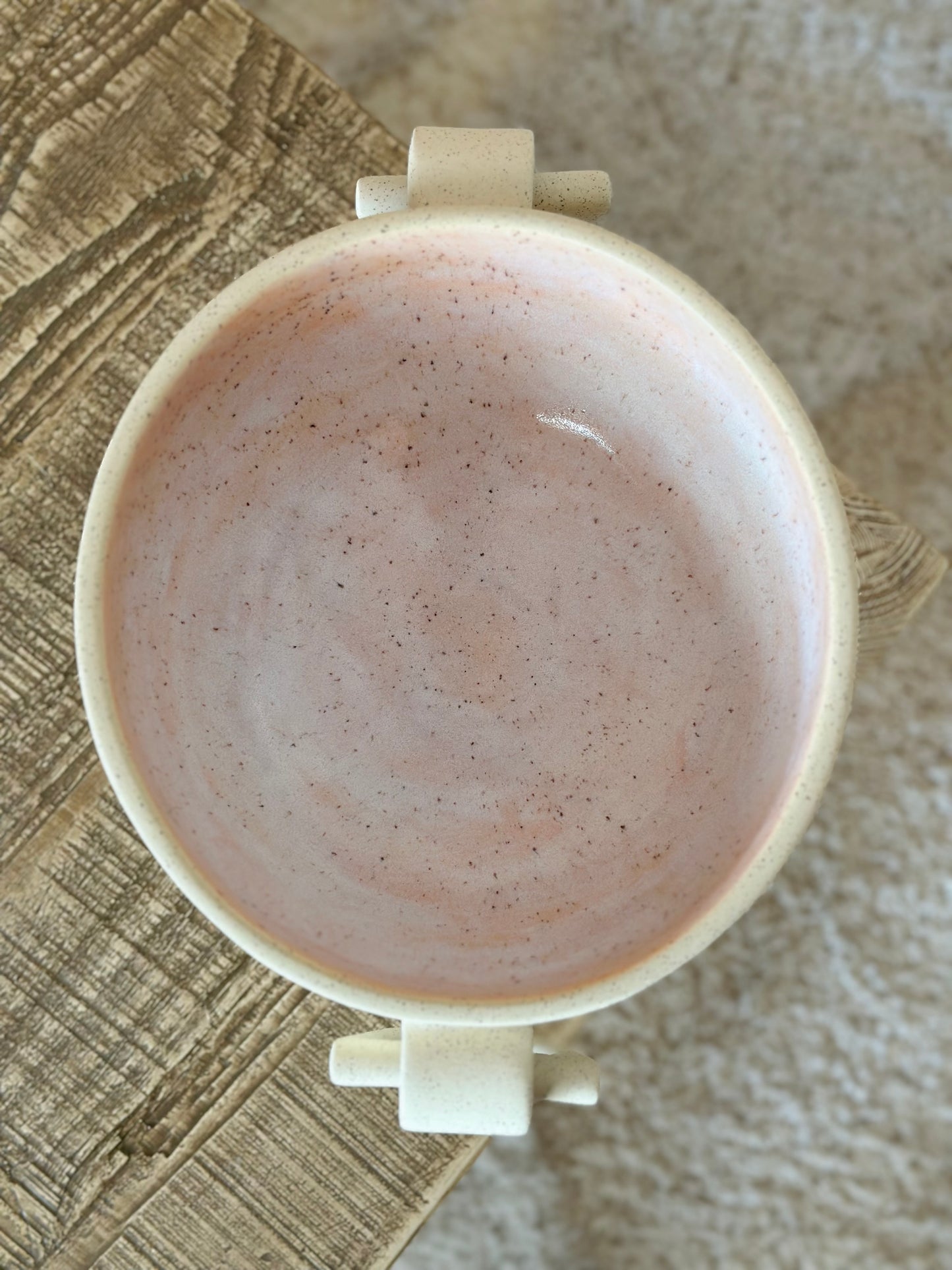 Pink Ice Footed Bowl