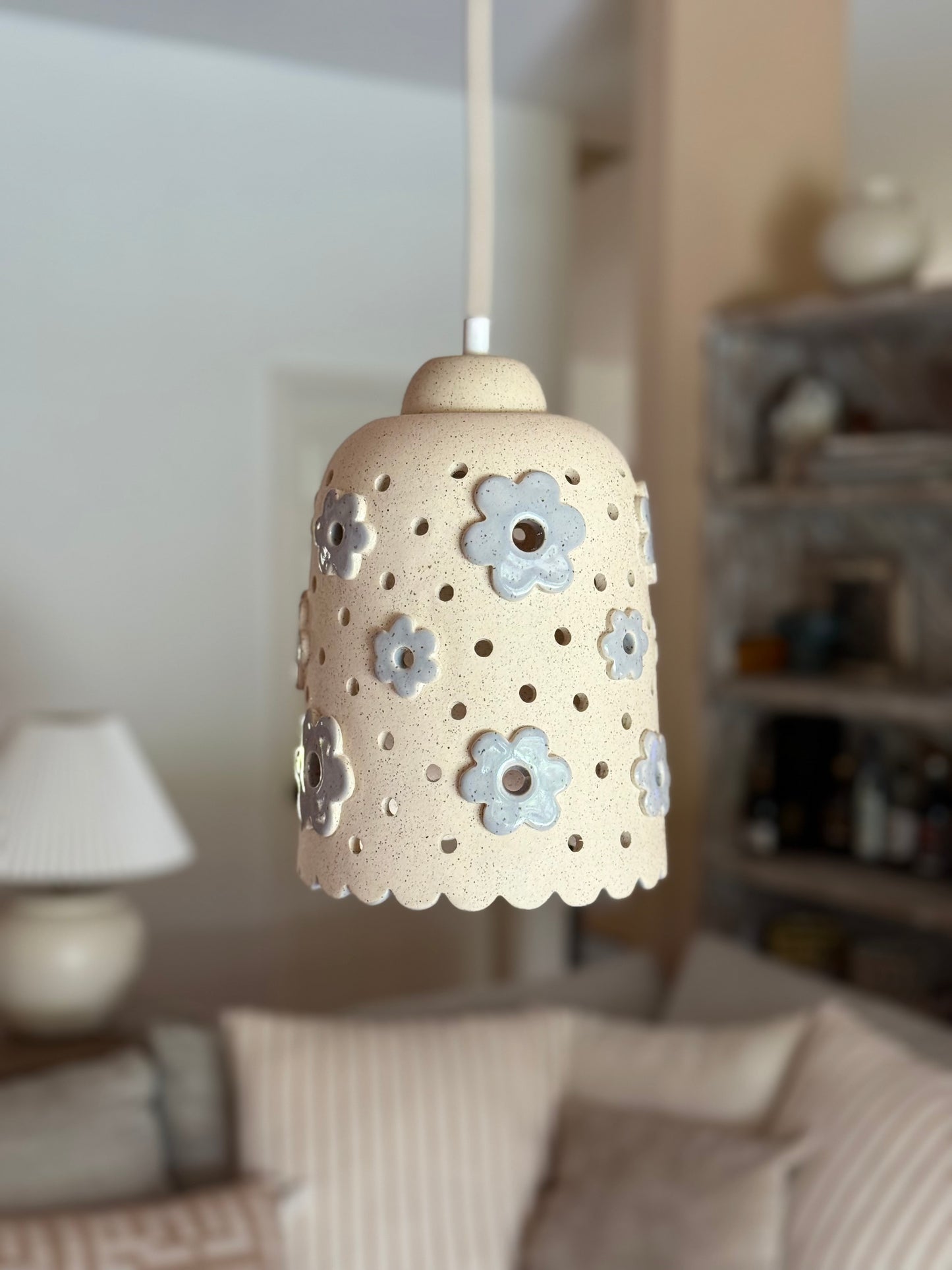 Blue Bloom Pendant Light
