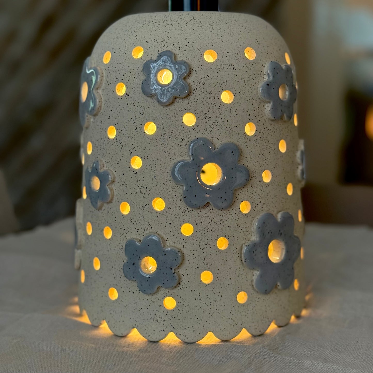 Blue Bloom Pendant Light