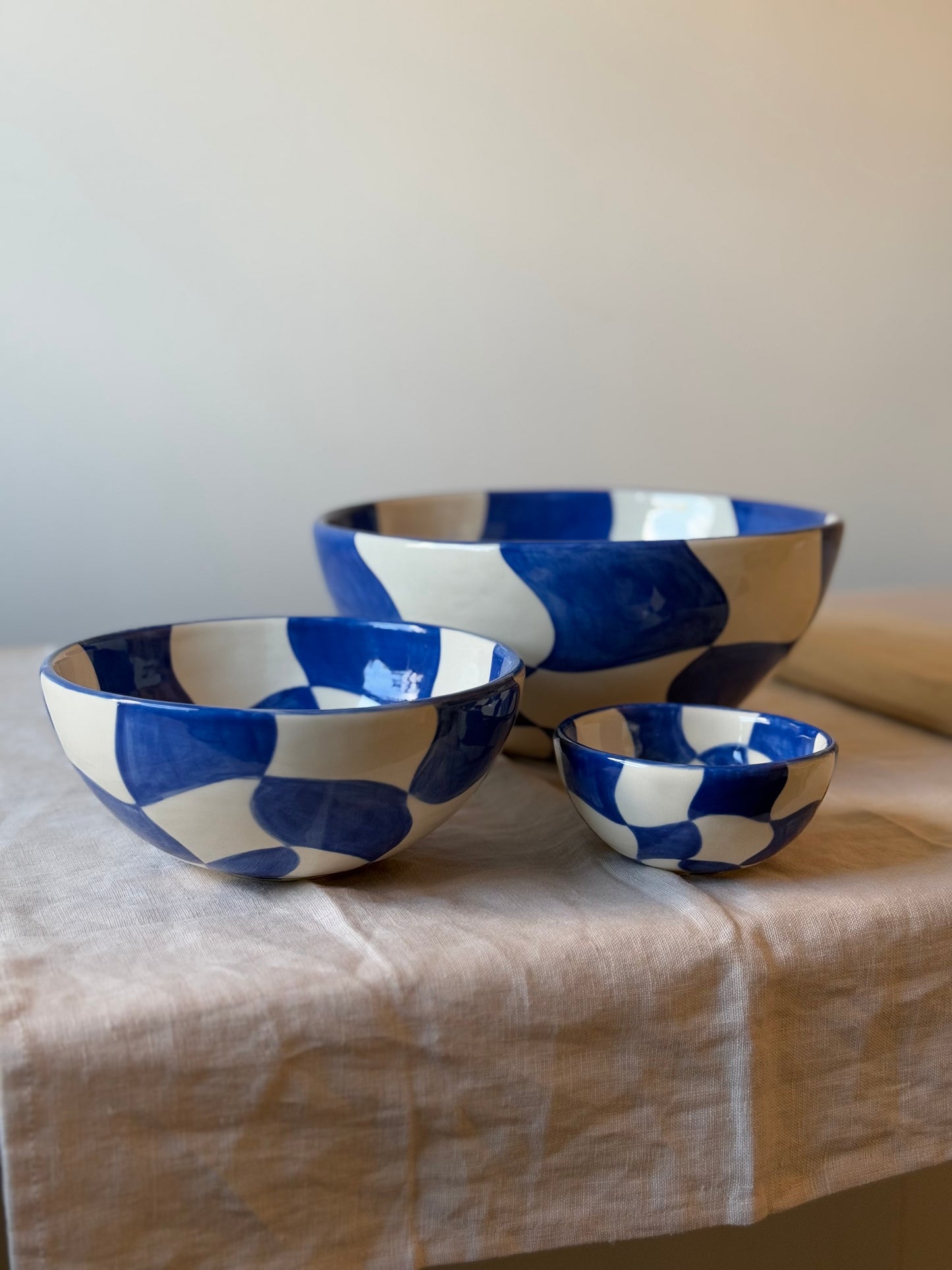 Wavy Checkered Bowls