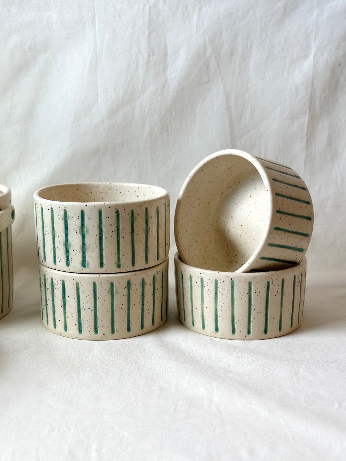 Speckled Striped Bowls