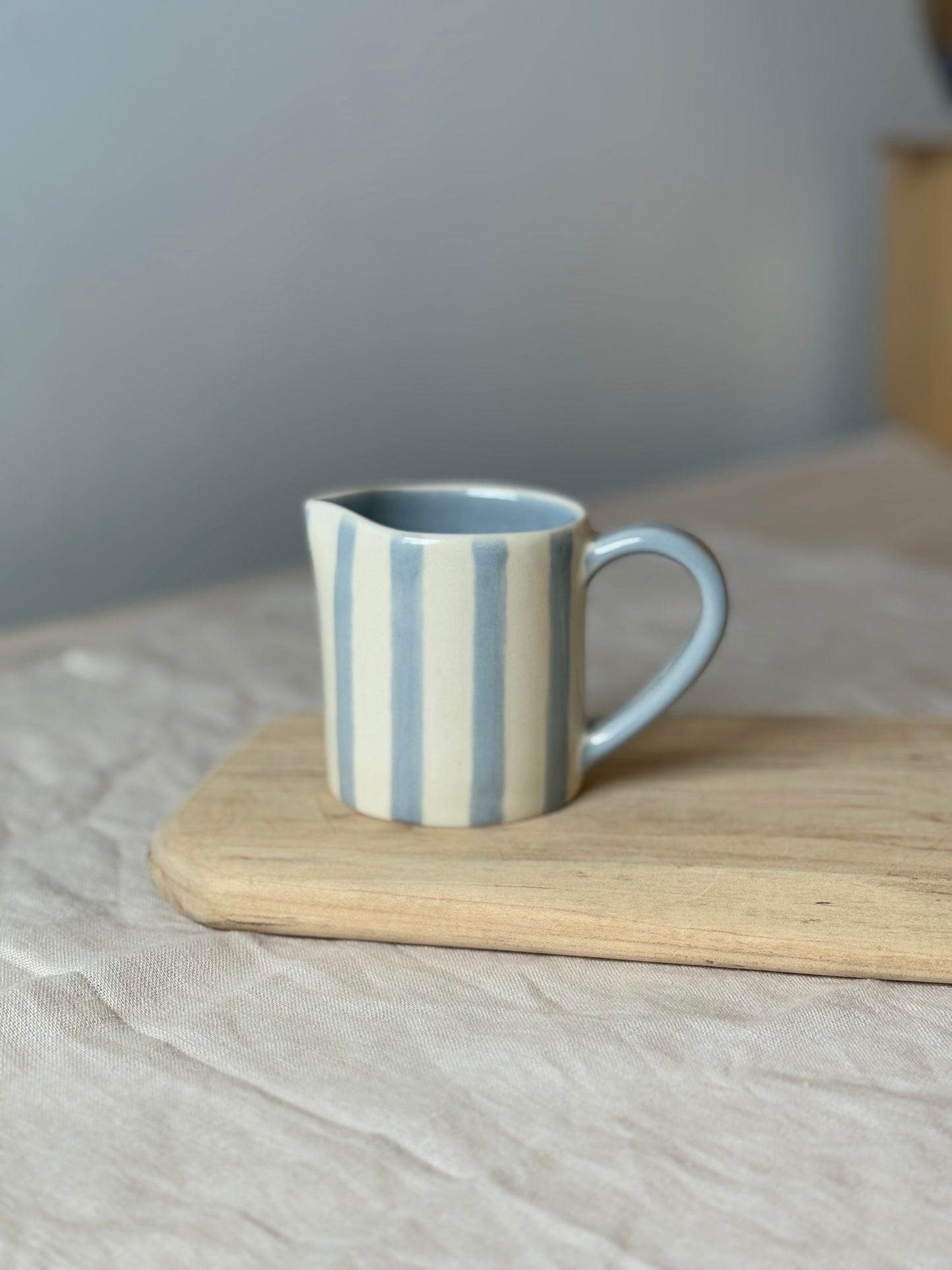 Blue Striped Creamer