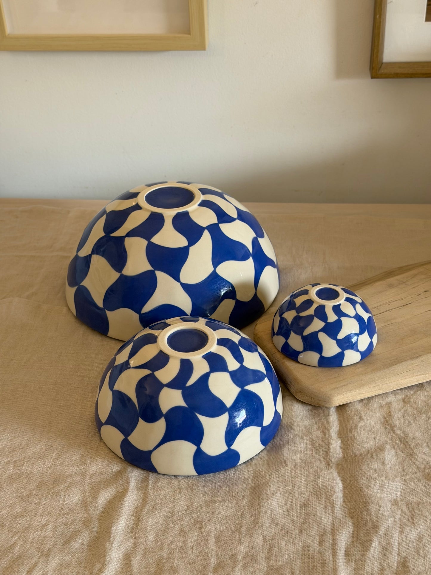 Wavy Checkered Bowls