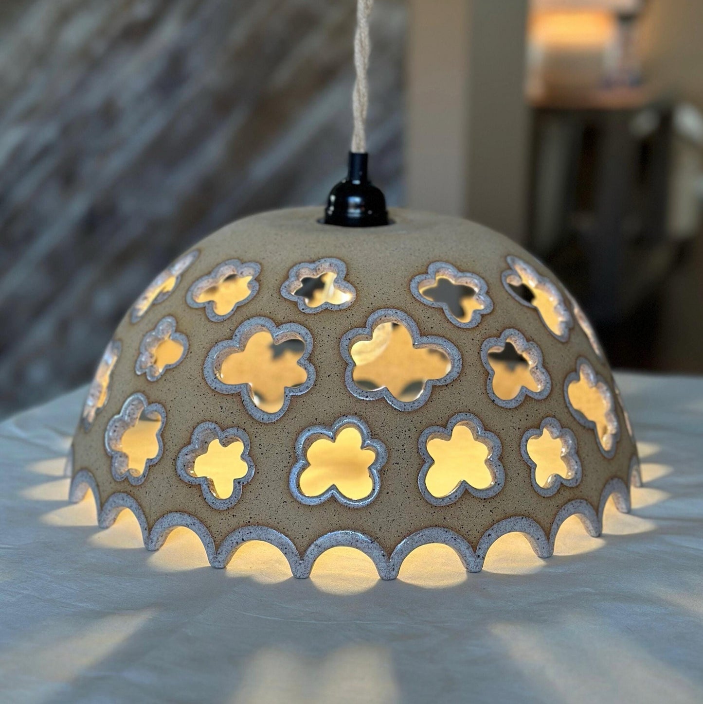 Stoneware Pendant Light