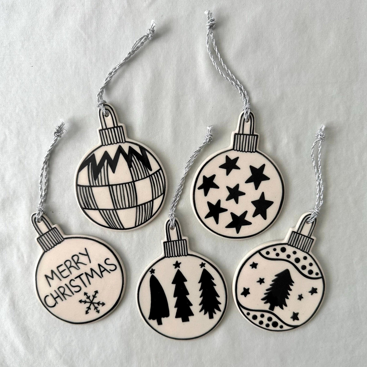 Handmade ceramic bauble Christmas ornaments, photo 1