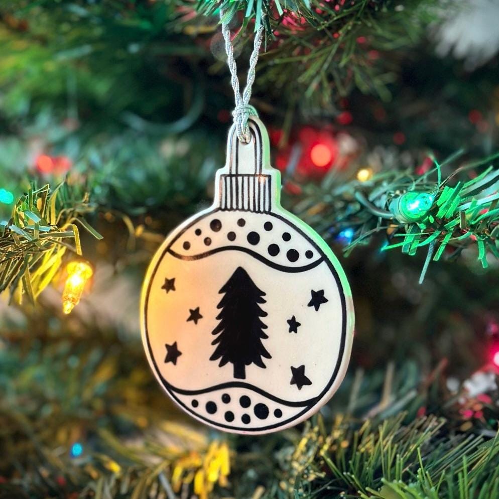 Handmade ceramic bauble Christmas ornaments, photo 5