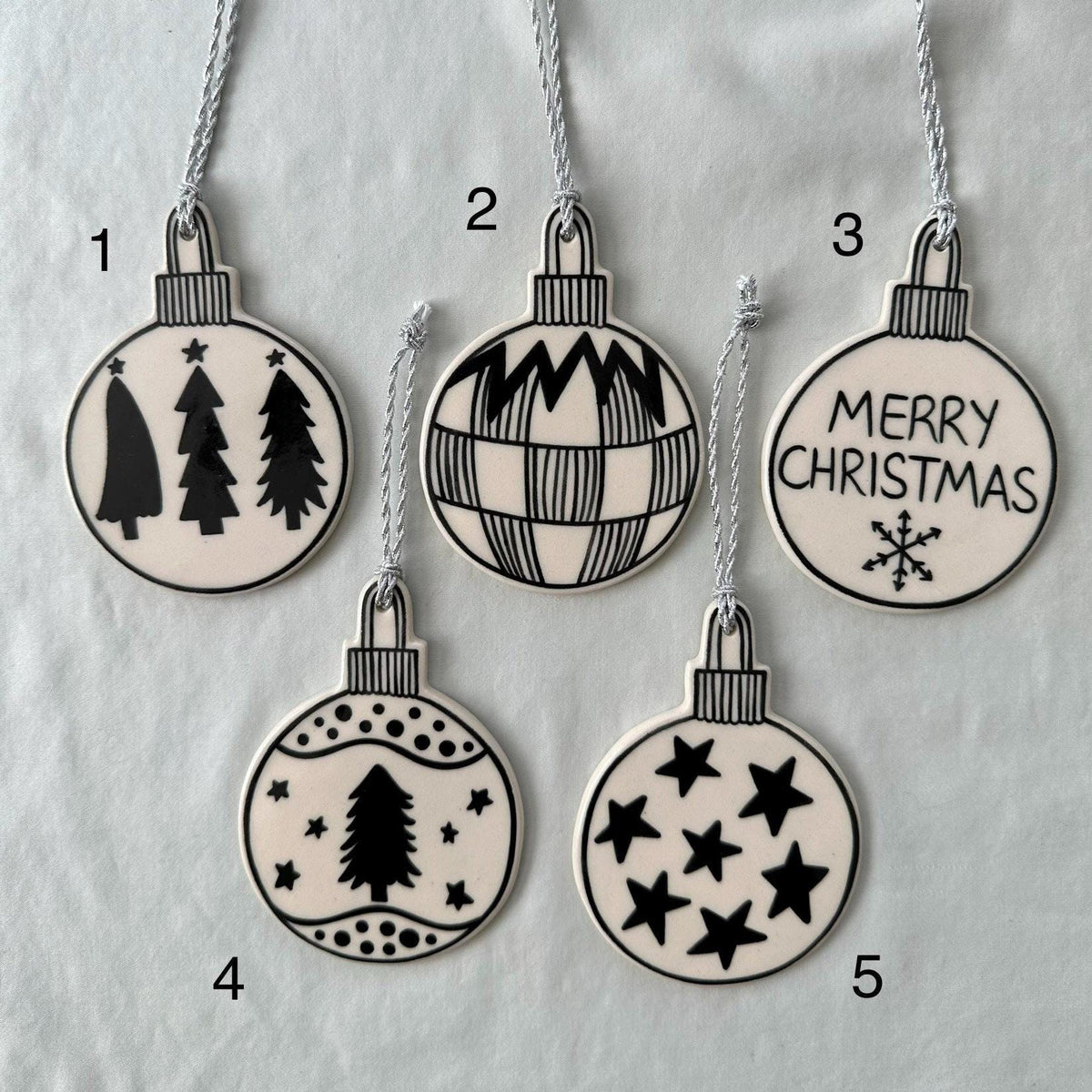 Handmade ceramic bauble Christmas ornaments, photo 7