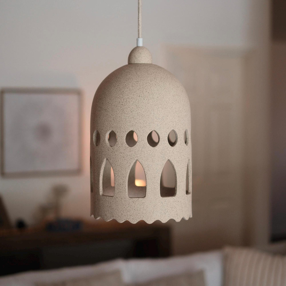 Ceramic Pendant Light — front view
