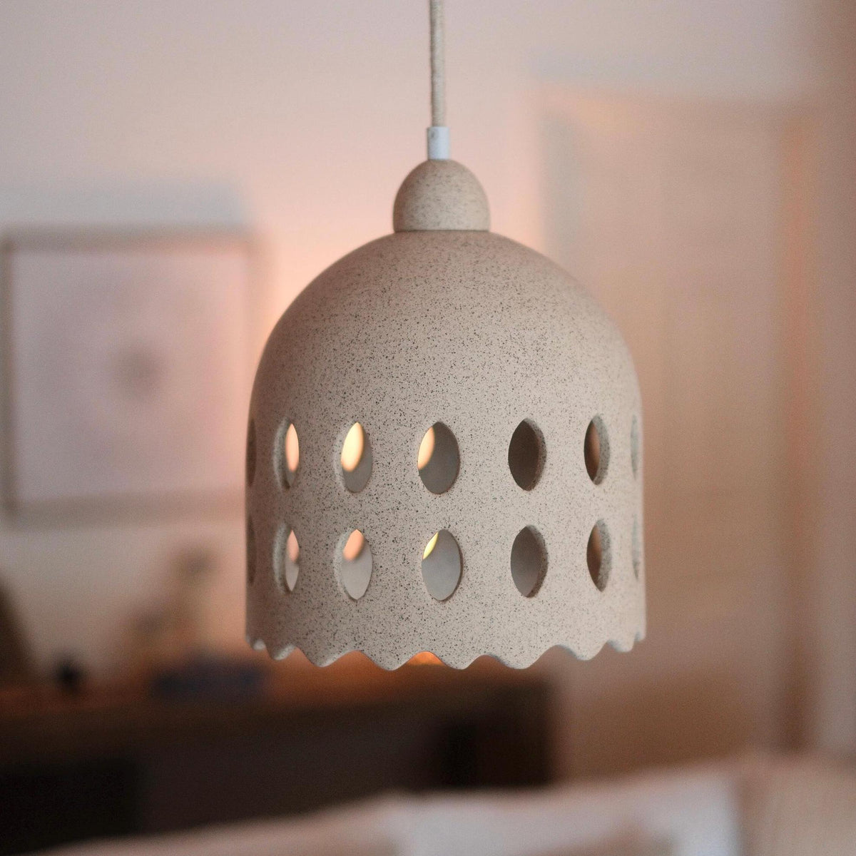 Ceramic Pendant Light — front view