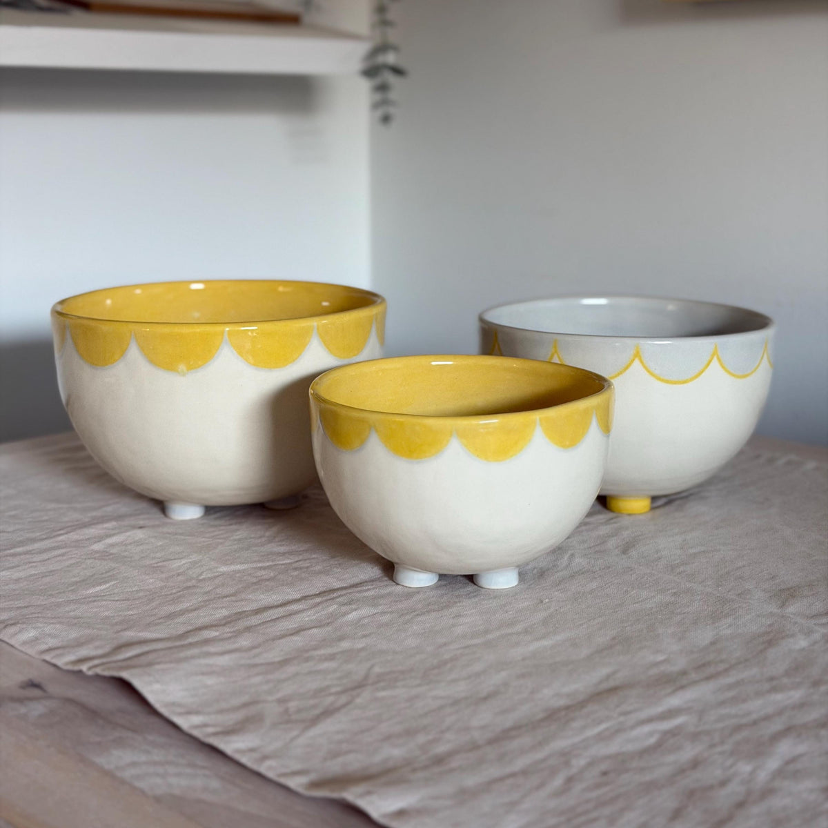 Ceramic Nesting Bowl Set — front view