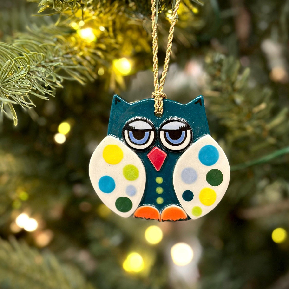 Ceramic Owl Ornament — photo 2