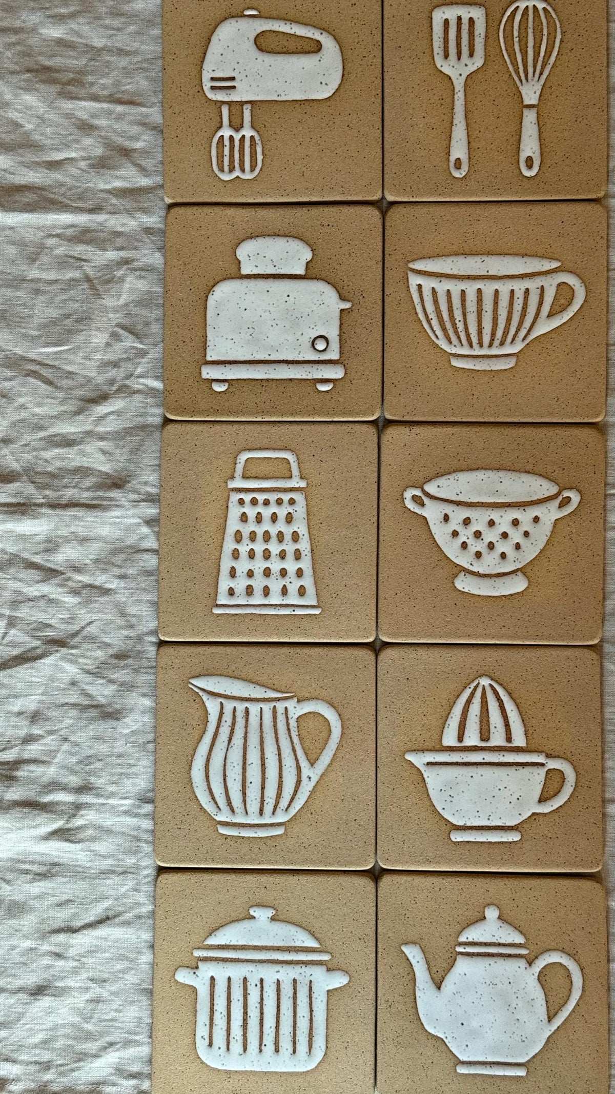Hand Painted Ceramic Kitchen Tile — photo 3