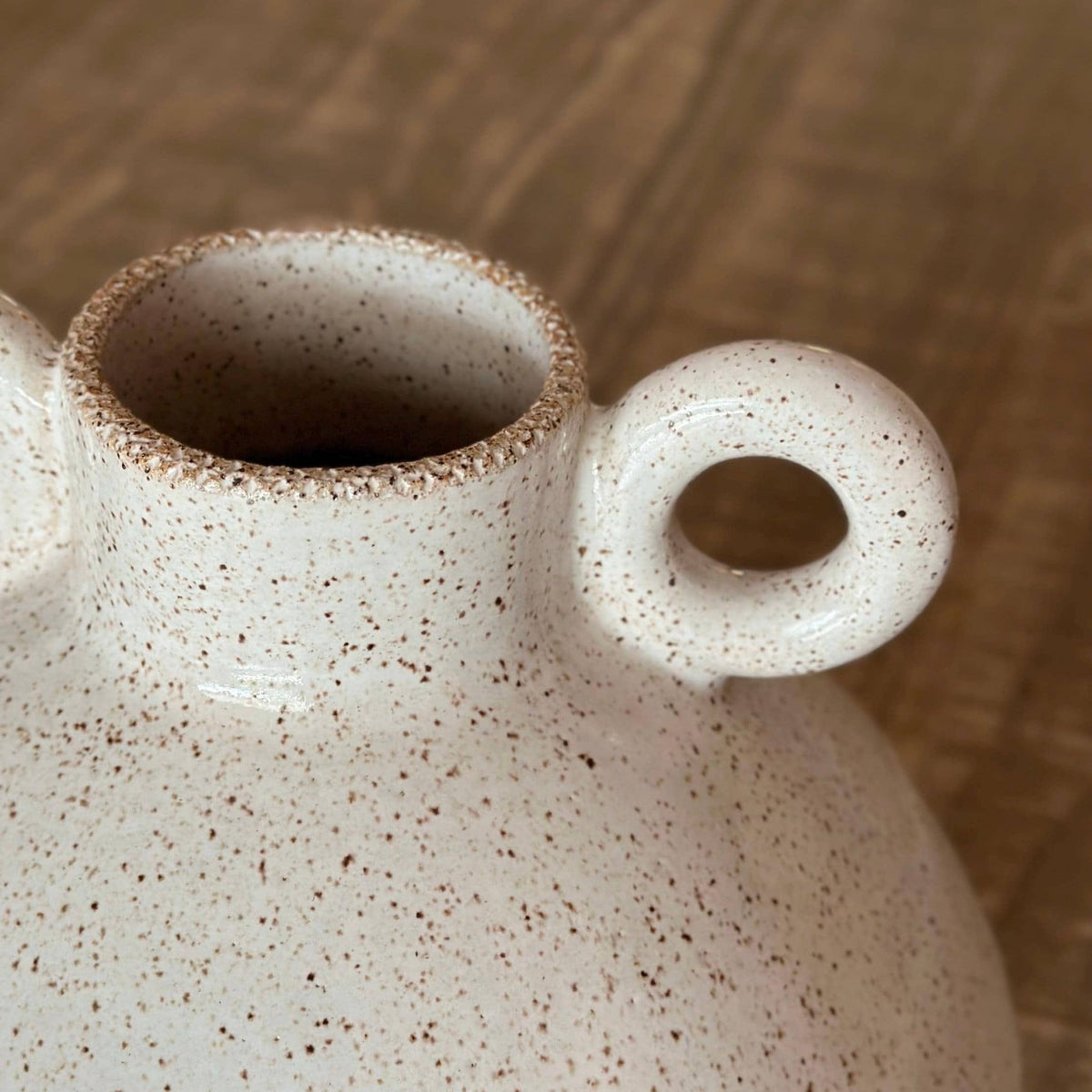 Textured Stoneware Flower Vase — photo 6