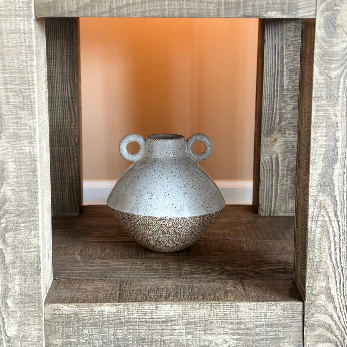 Textured Stoneware Flower Vase — photo 7