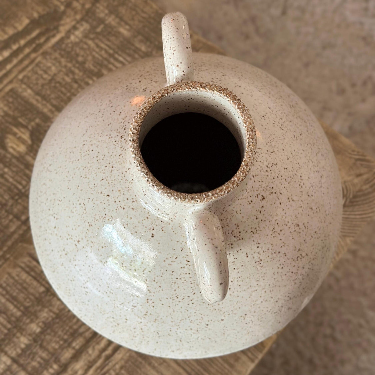 Textured Stoneware Flower Vase — photo 8