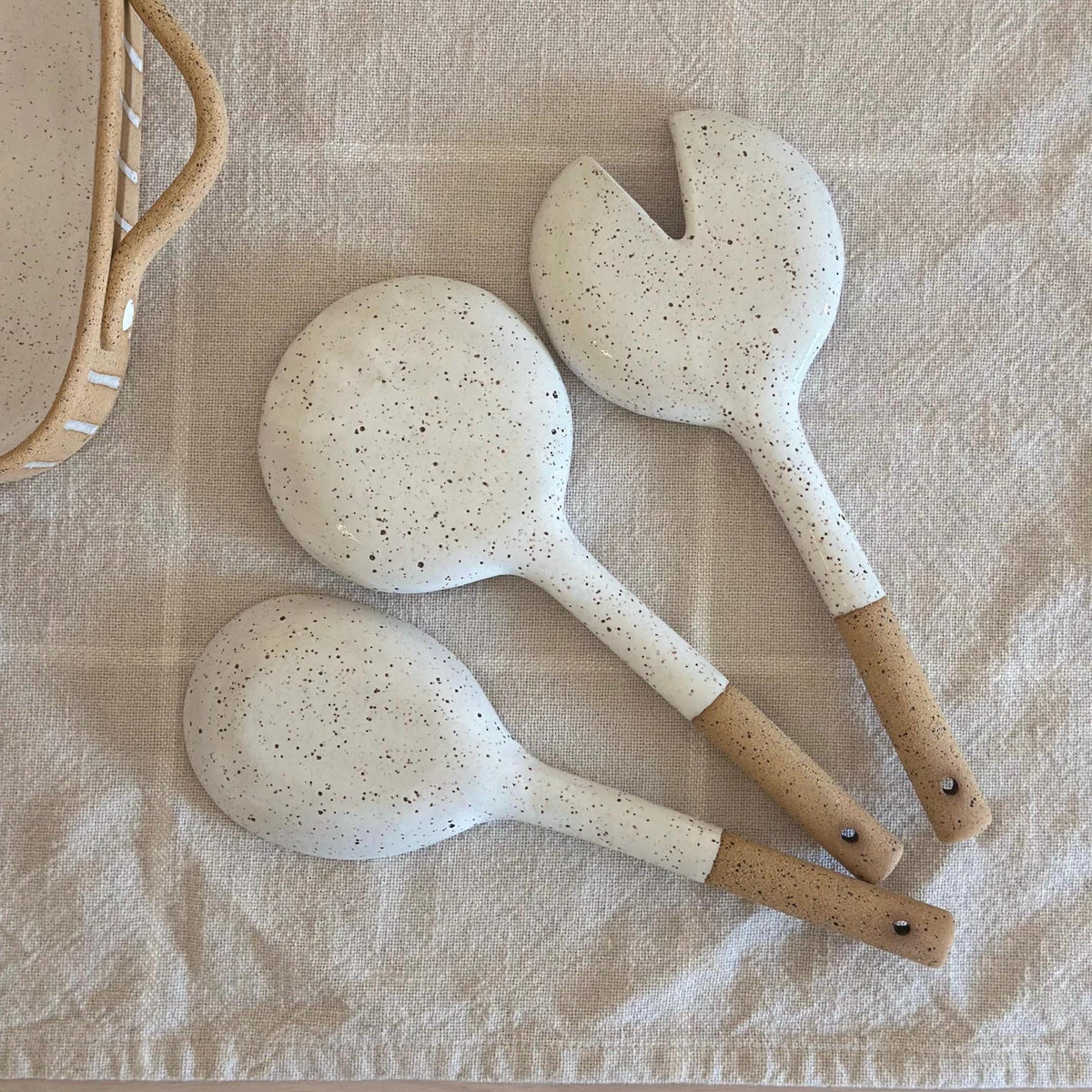 Handmade Speckled Stoneware Serving Spoon — photo 3
