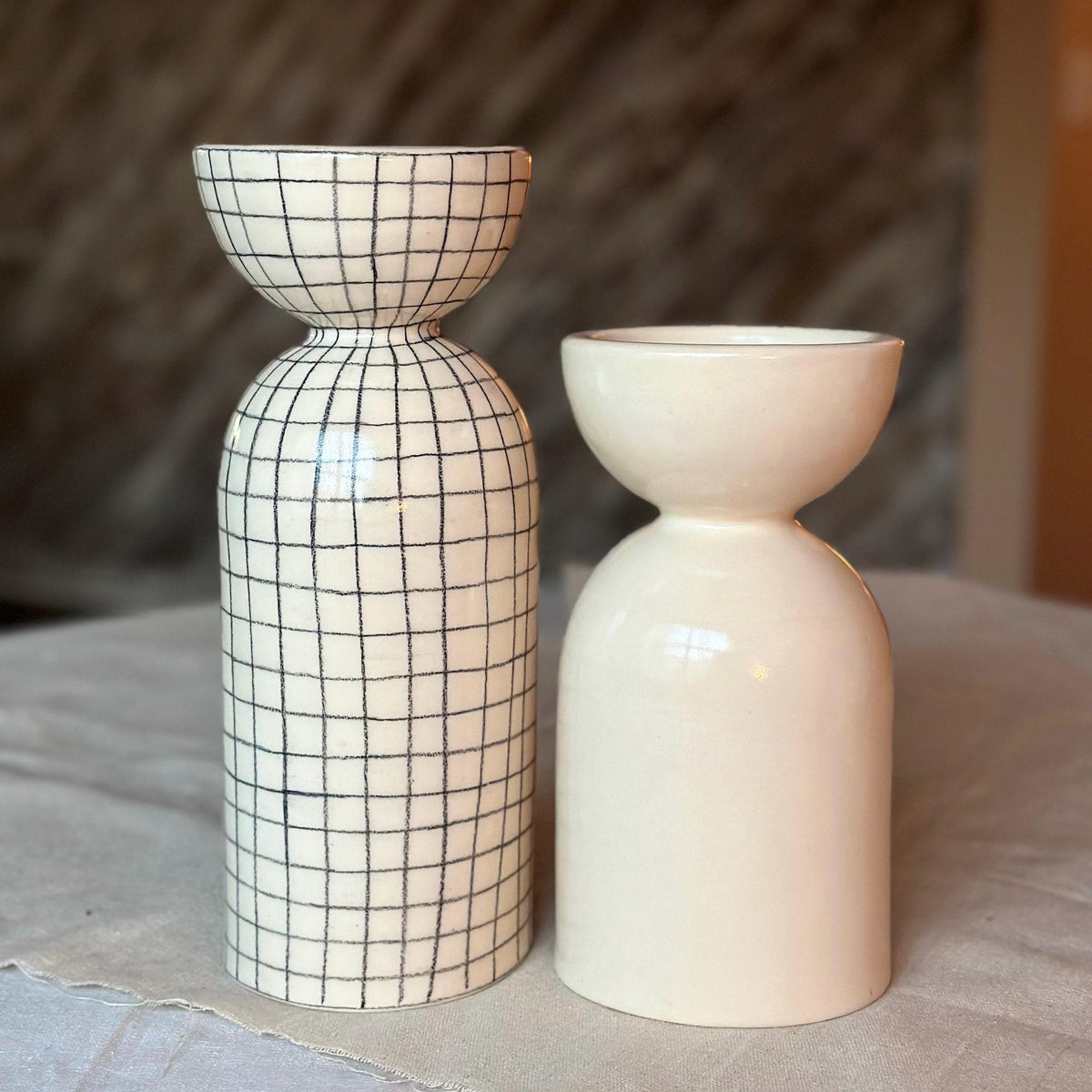 Handmade Ceramic Pillar Candle Holders — photo 4