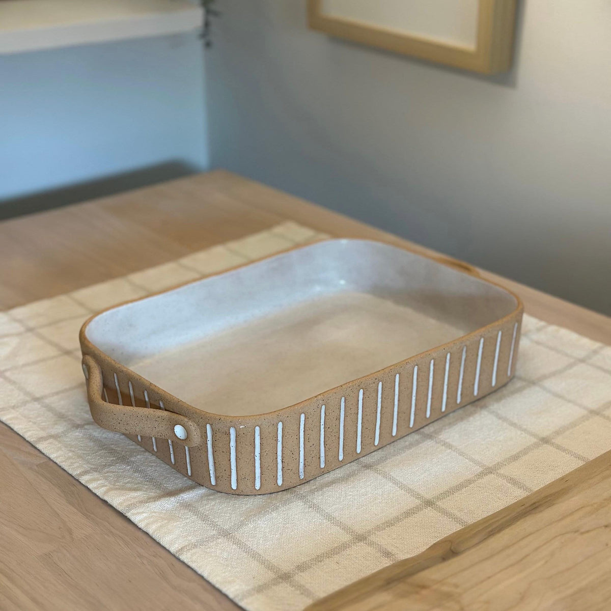 Large Ceramic Baking Dish — front view