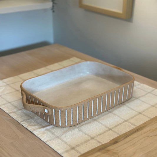 Large Ceramic Baking Dish — front view