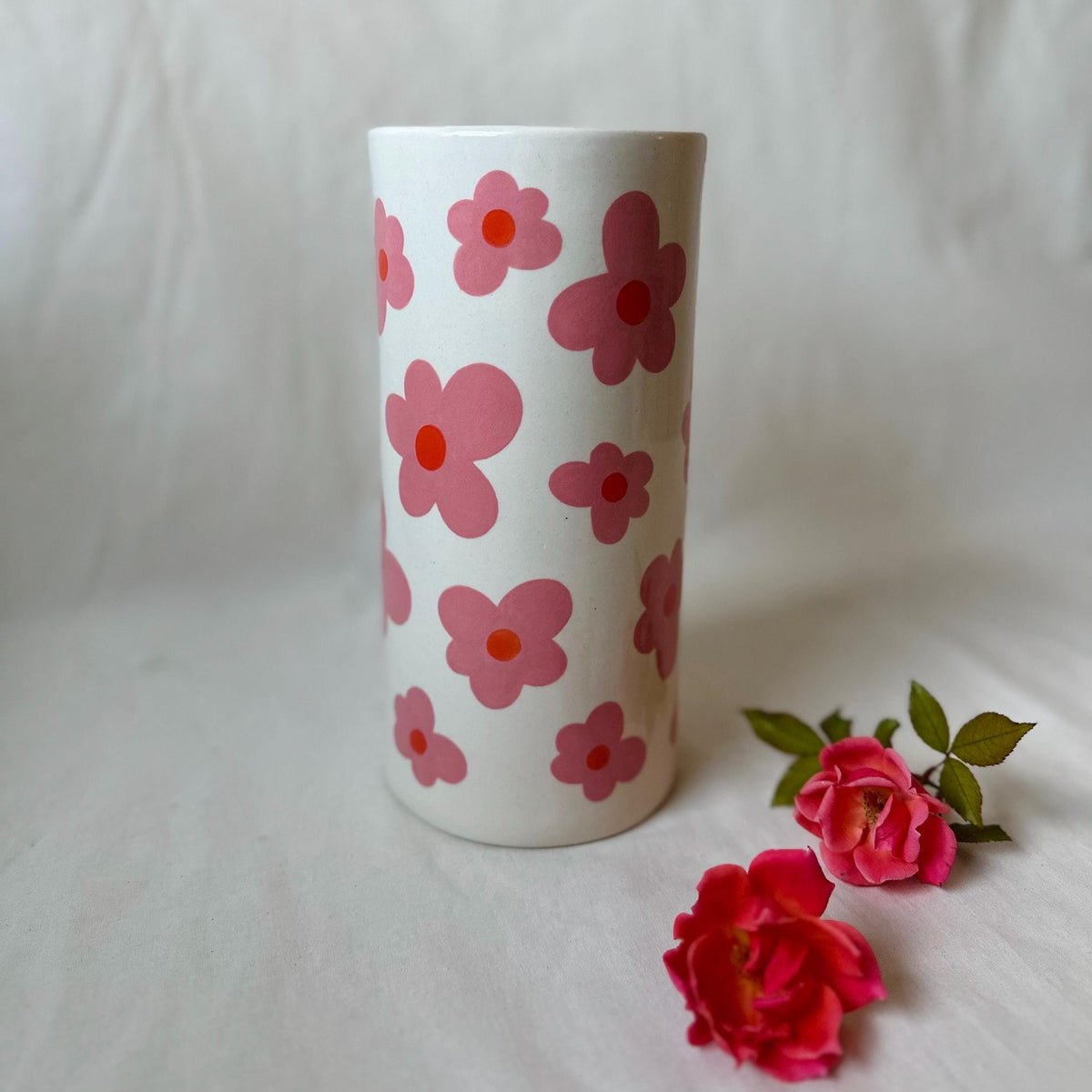 Ceramic Flower Vase — front view