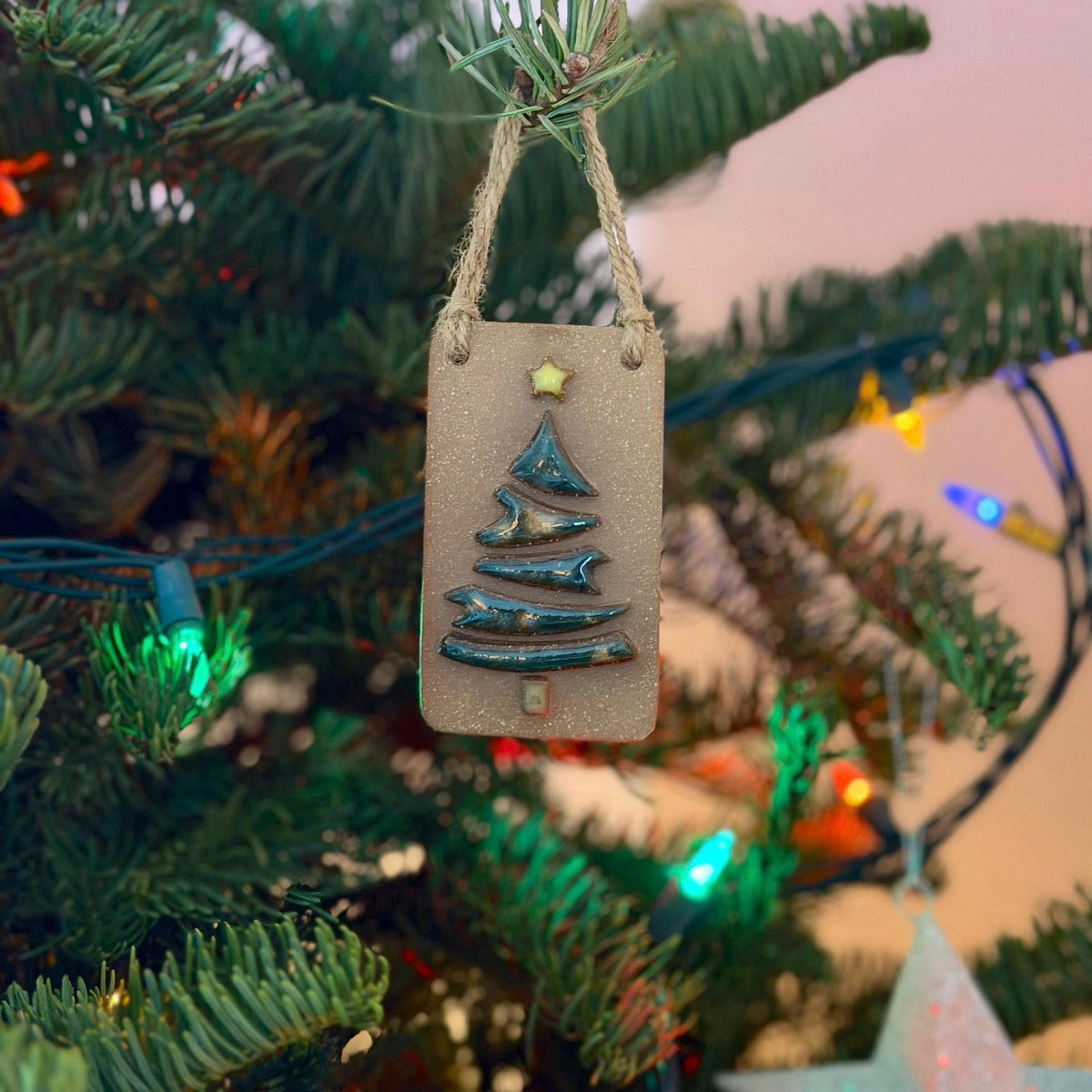 Handmade ceramic pine tree Christmas ornaments, photo 12