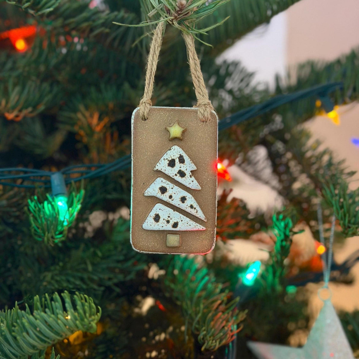 Handmade ceramic pine tree Christmas ornaments, photo 13