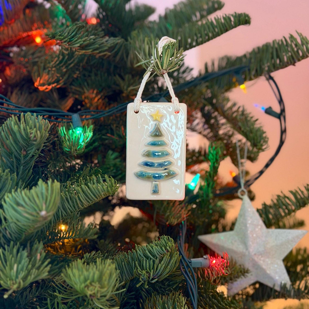 Handmade ceramic pine tree Christmas ornaments, photo 15