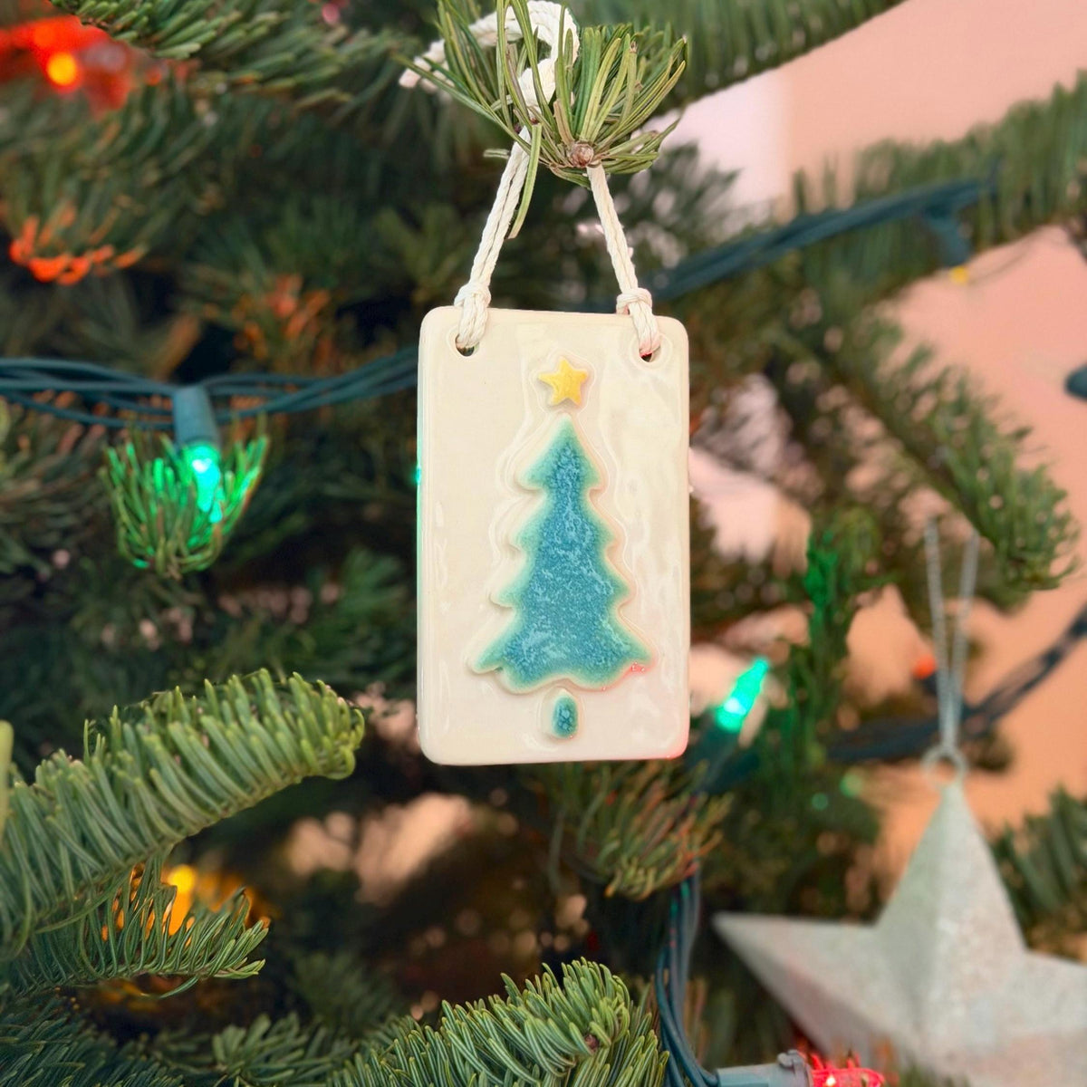 Handmade ceramic pine tree Christmas ornaments, photo 16