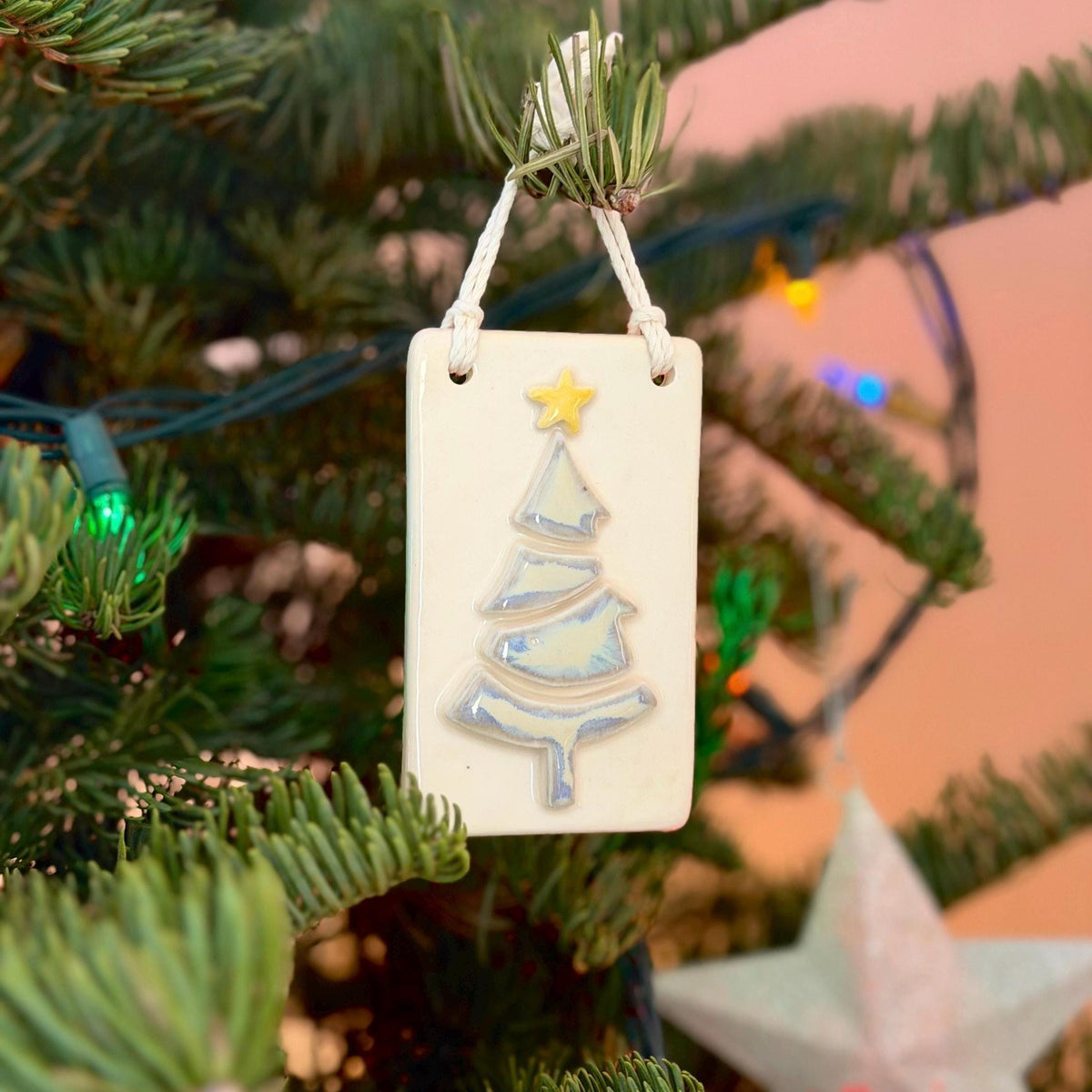 Handmade ceramic pine tree Christmas ornaments, photo 18