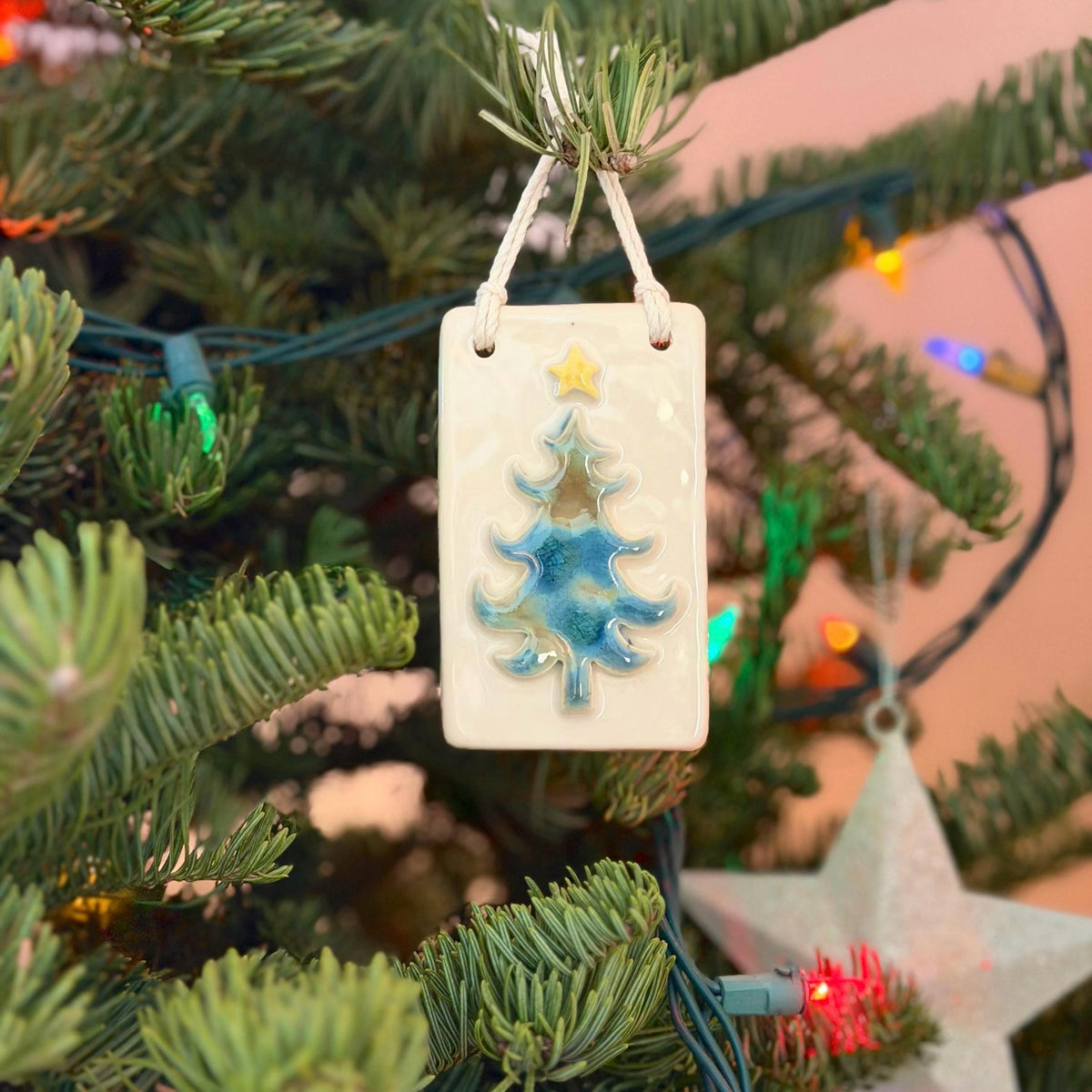 Handmade ceramic pine tree Christmas ornaments, photo 19