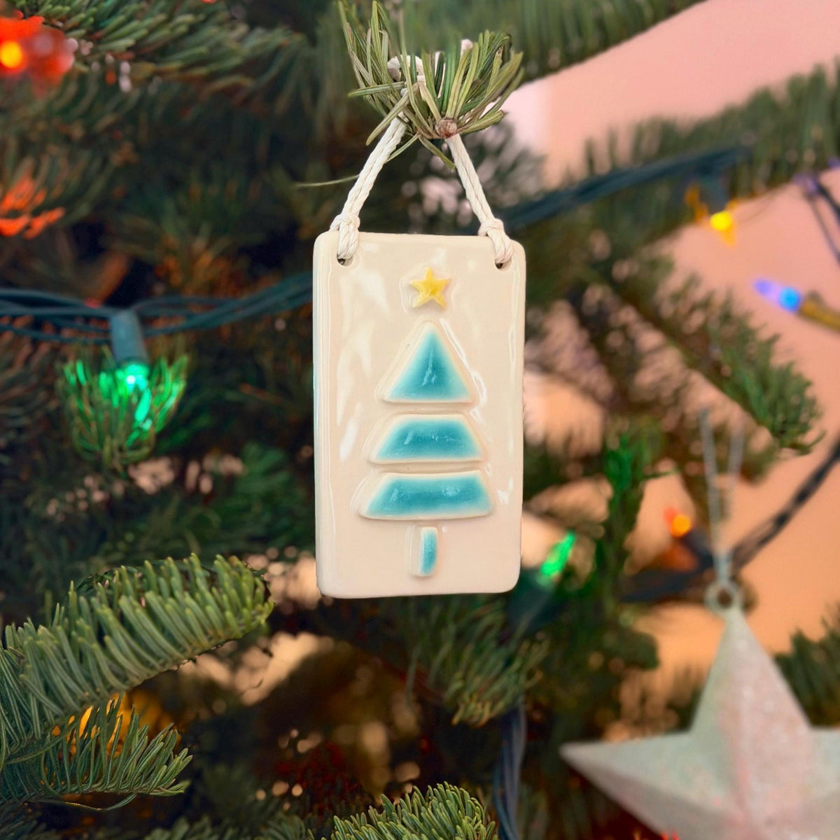 Handmade ceramic pine tree Christmas ornaments, photo 20