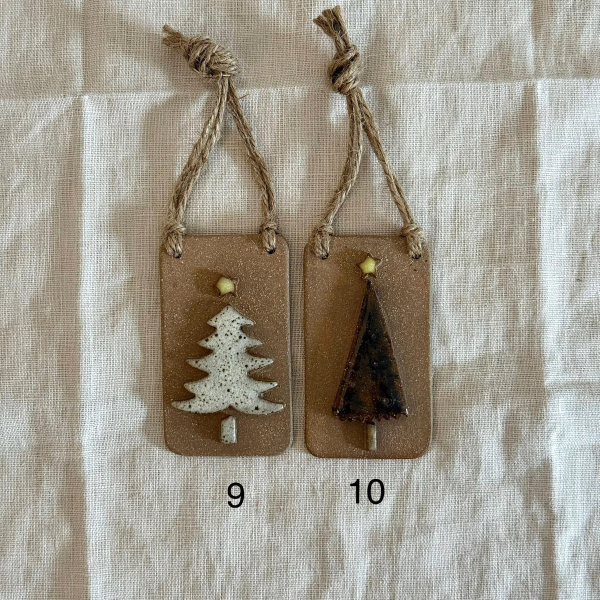 Handmade ceramic pine tree Christmas ornaments, photo 9